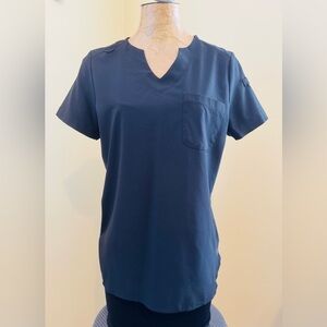 Easy Stretch Black Scrub Top